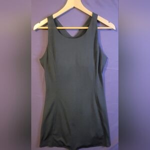 ZELOS Black Athletic Racerback Midi Dress. Size L